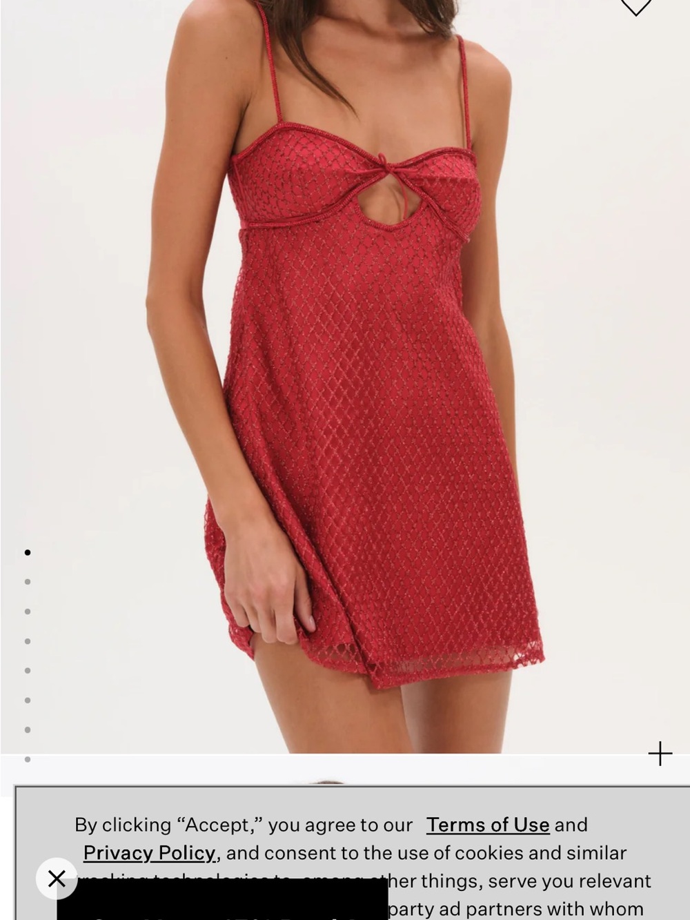 For loves and lemons Red Spaghetti-Strap homecoming Dress with Knot Front
